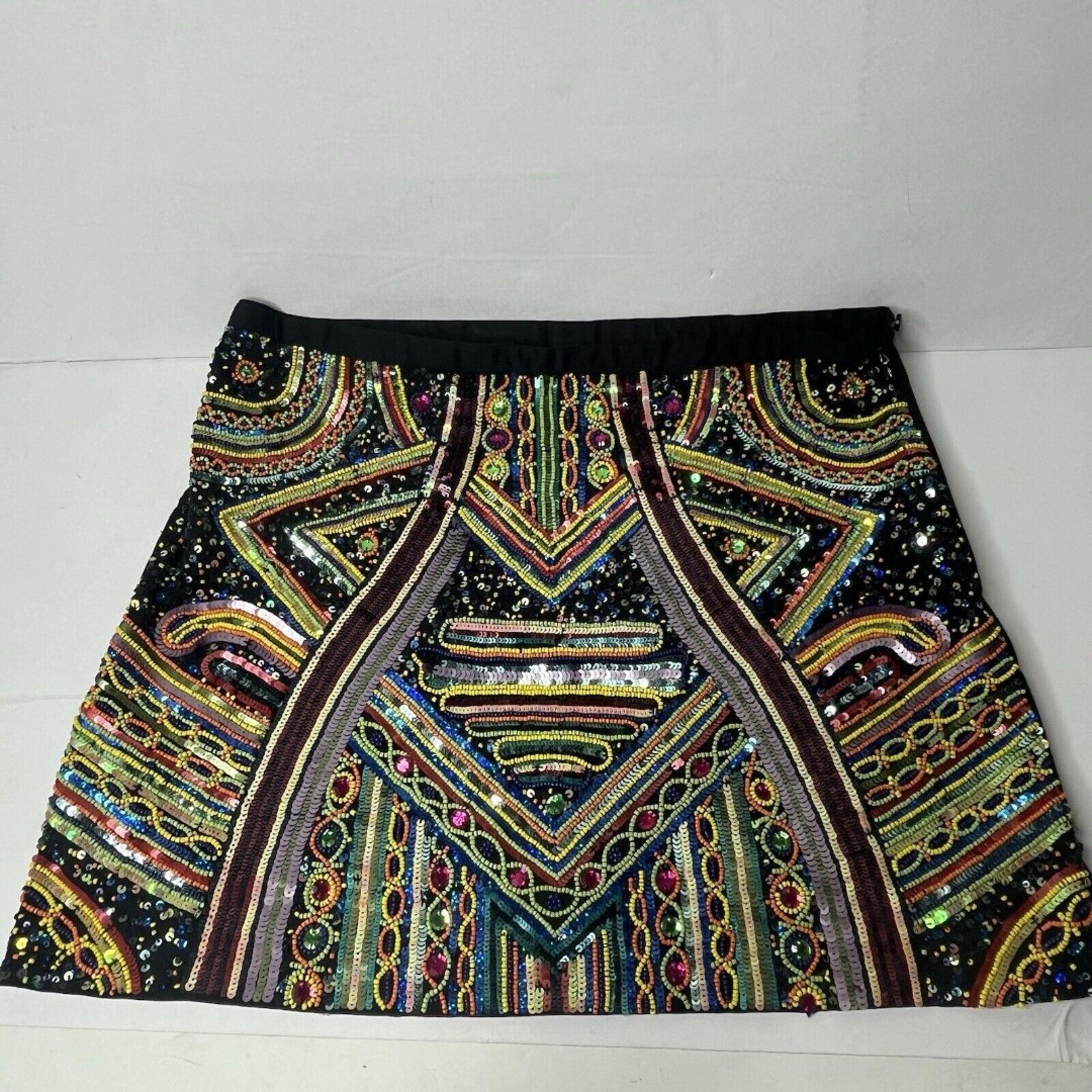 Raga Sequined Beaded Boho Festival Mini Skirt Women’s Size Medium