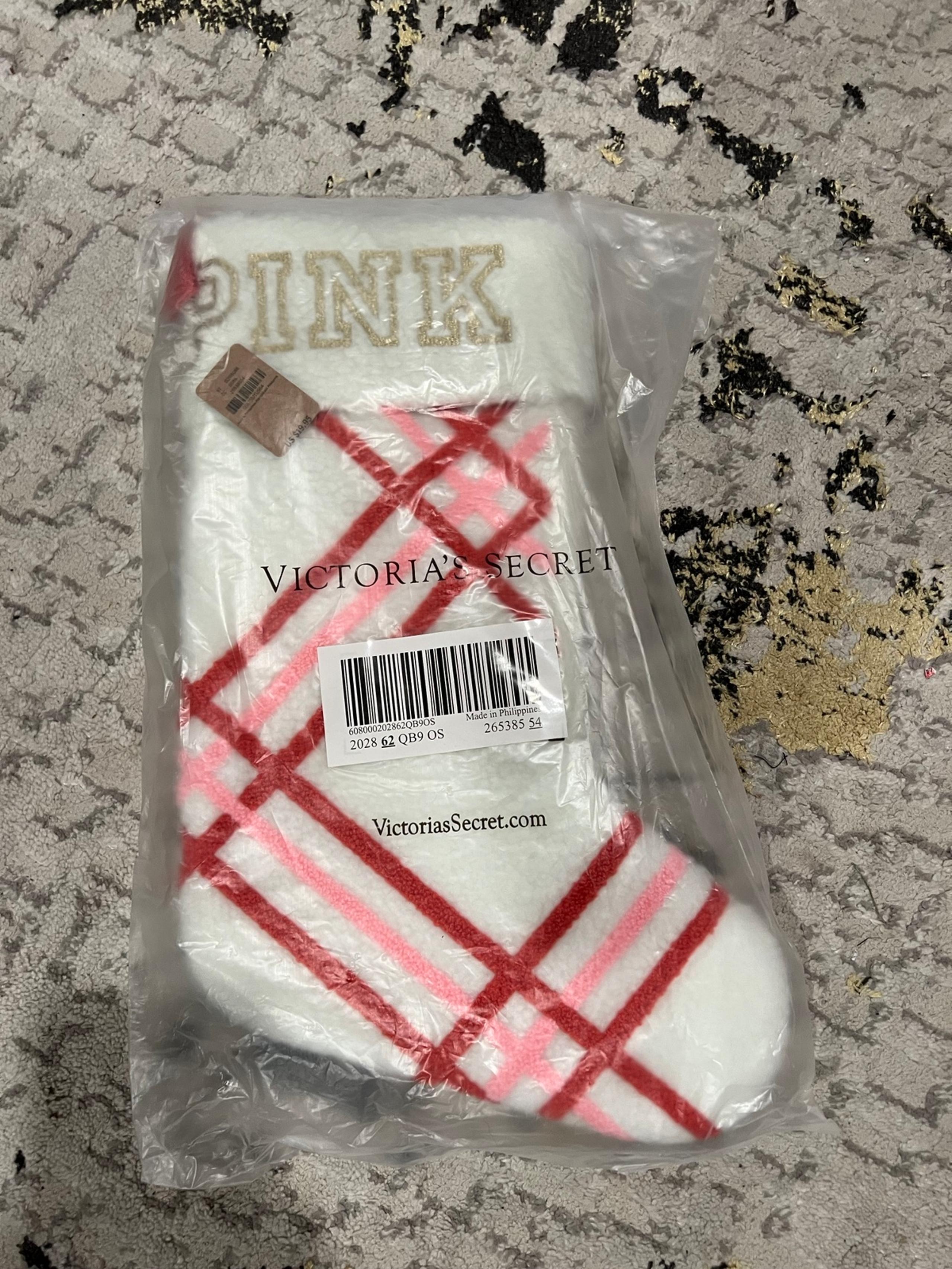 Pink Victoria’s Secret Christmas stocking new decor