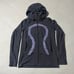 Lululemon Athletica Women's Size 6 Full Zip Hoodie Mock Neck Gray Purple Logo