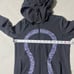 Lululemon Athletica Women's Size 6 Full Zip Hoodie Mock Neck Gray Purple Logo