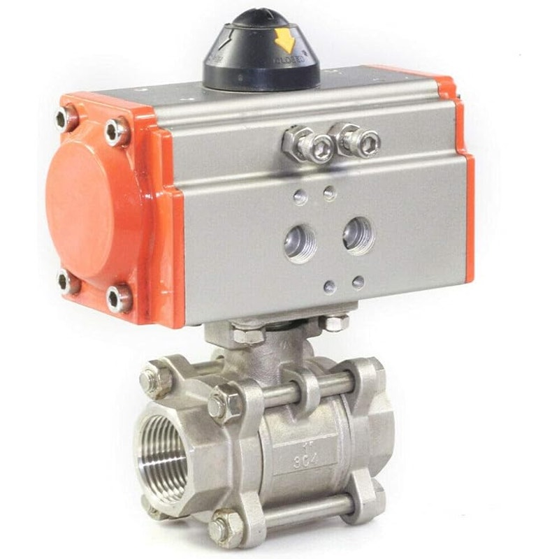 Pneumatic Ball Valve Actuator 2 Stainless Steel Three-Piece Pneumatic Actuated
