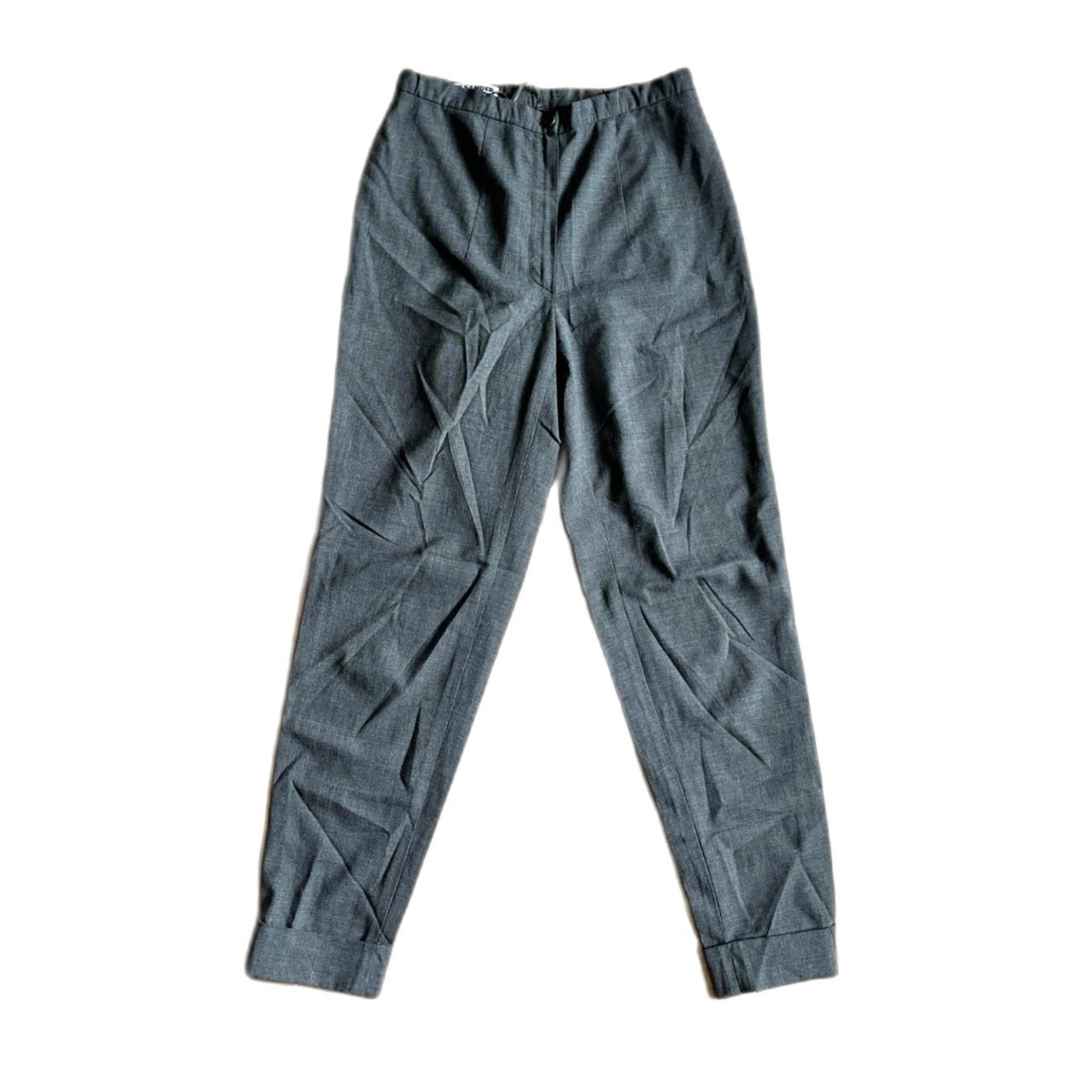JIL SANDER Gray Soft Wool Work Pants Trousers  Women's Size EU 38 US 26
