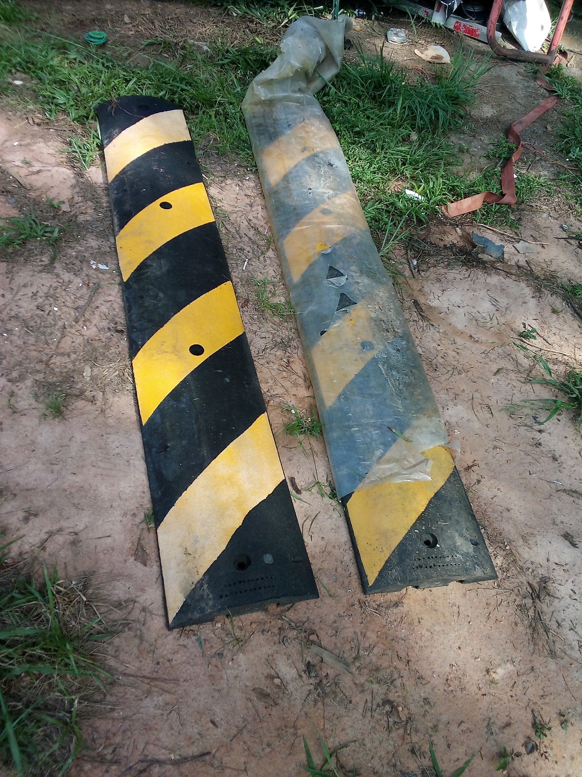 Rubber speed bumps