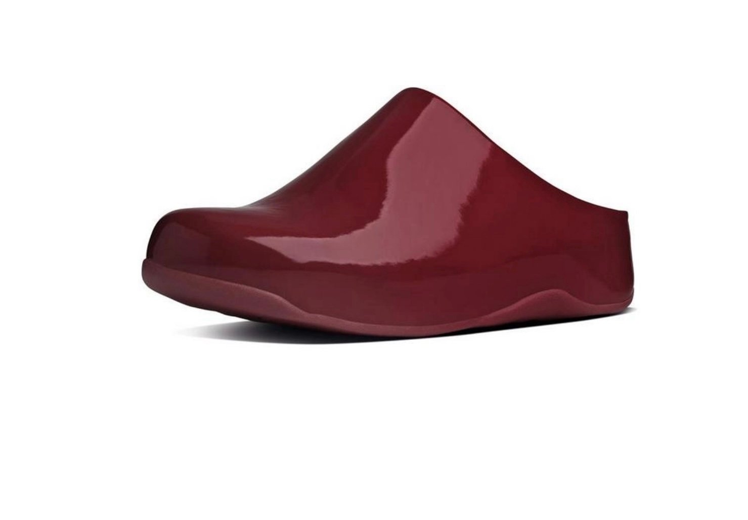 FitFlop Shuv clog mules slides women’s hot cherry patent leather 8