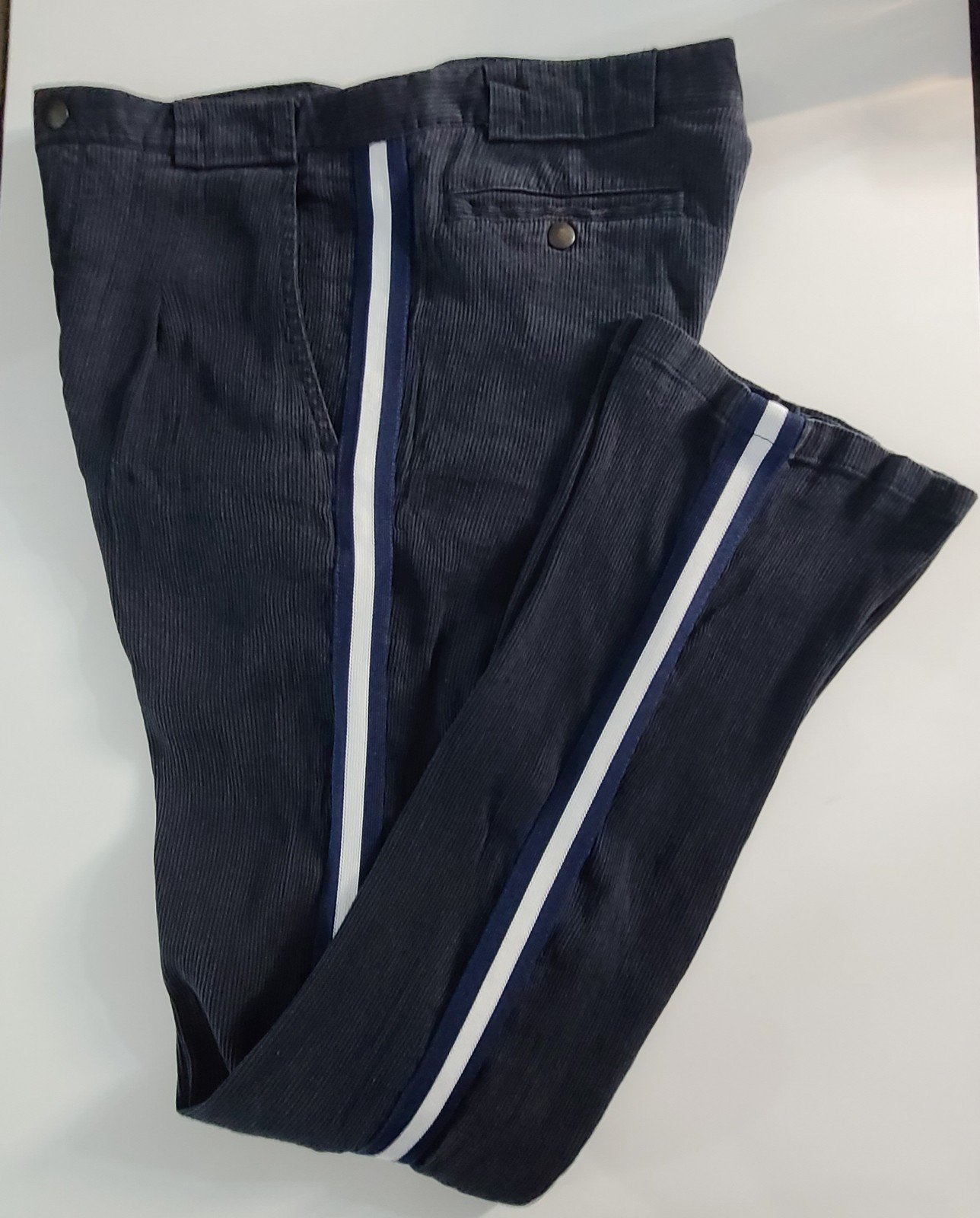 Emporio Armani Mens Sz 38 Blue Pants Single Pleated Street Fashion Outdoor Wear