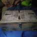Set of 3 Antique Vintage Style wood boxes with latch