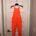 Free People FP Movement End-Zone Hot Watermeleon One Piece Onesie Jumpsuit sz M