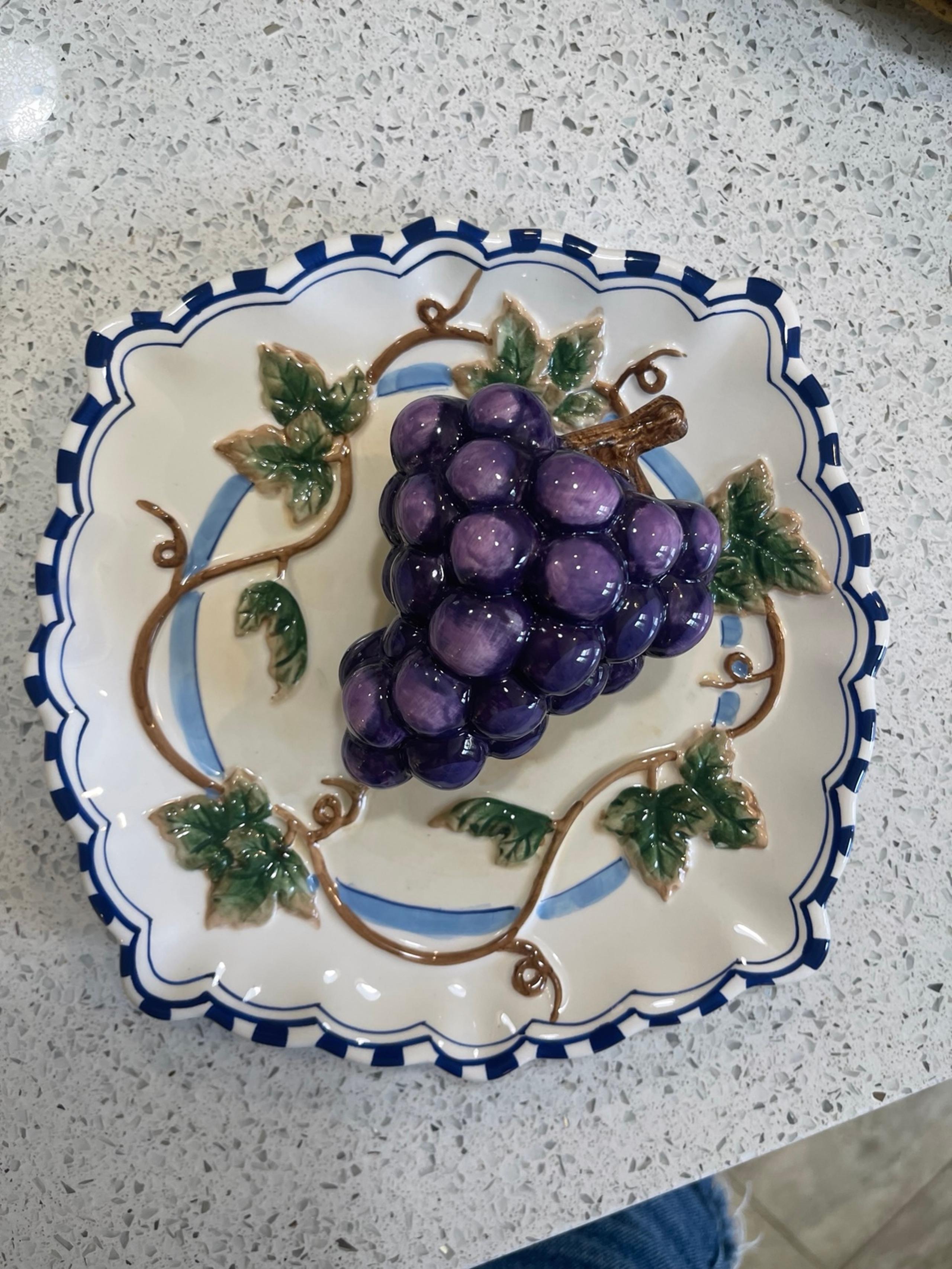 Ceramic Grape Plate