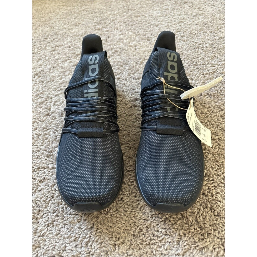 New Adidas Men’s Size 11.5 Lite Racer Adapt 7.0 Black Running Shoes IE6327