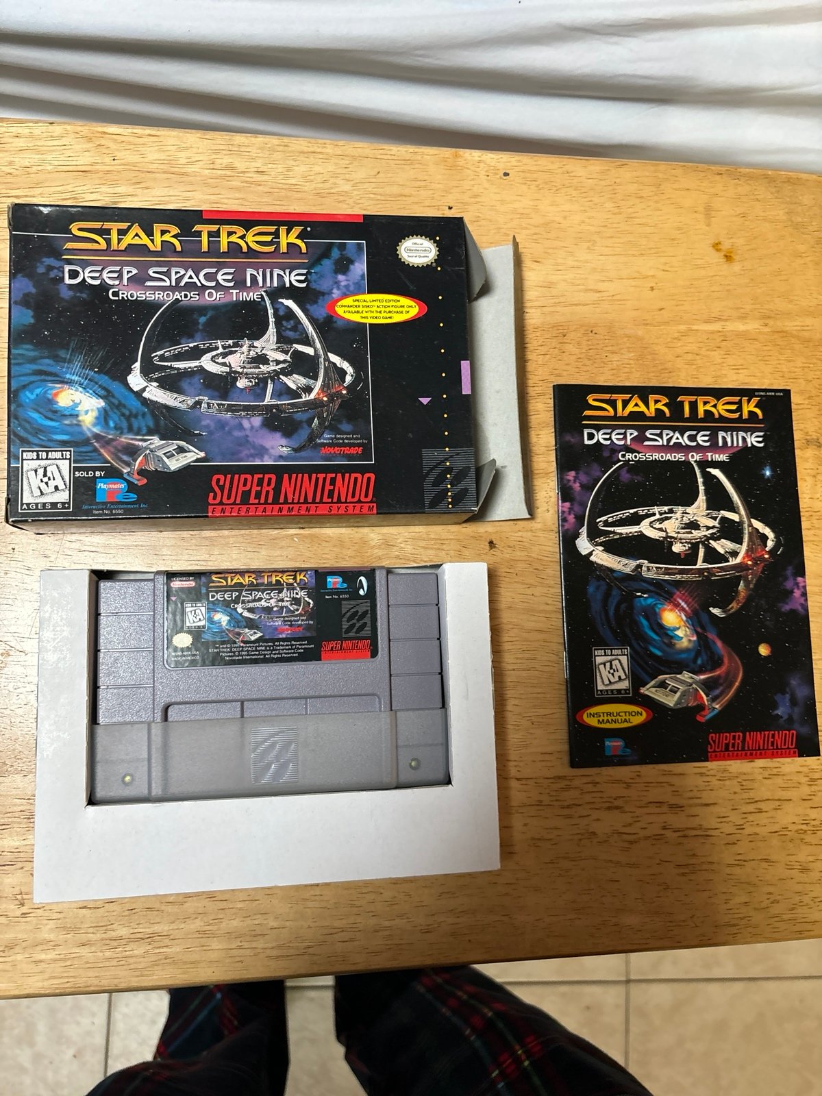Star Trek Deep Space Nine Crossroads of Time SNES Super Nintendo CIB Complete