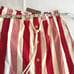 J. Crew Red White Striped Korkor Poplin Drawstring Skirt w/ Pockets Womens Sz S
