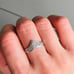 14K White Gold Diamond Cut Etched Ring