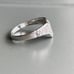 14K White Gold Diamond Cut Etched Ring