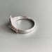 14K White Gold Diamond Cut Etched Ring