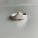 14K White Gold Diamond Cut Etched Ring