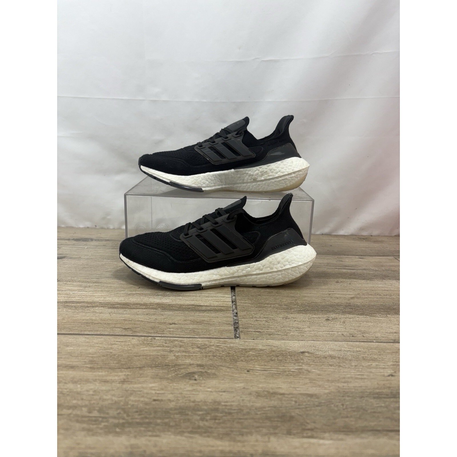 adidas UltraBoost 21 Womens Size 7.5 Shoes Core Black White Athletic Running