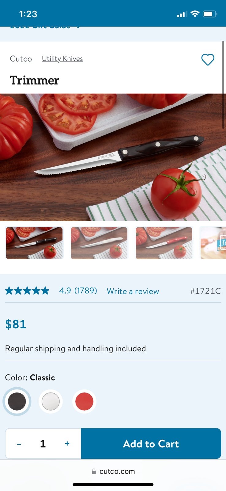 Cutco paring Knife 1720