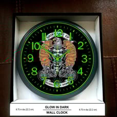 Harley Davidson Garage Shop Glow in the Dark Wall Clock NEW!