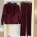 Adidas Original Size S Velvet/Velour Oversized Hooded Track Jacket & Pants