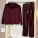 Adidas Original Size S Velvet/Velour Oversized Hooded Track Jacket & Pants