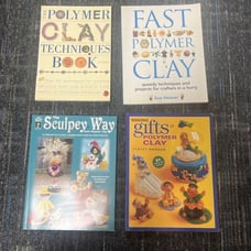 4 Books On SCULPEY WAY WITH POLYMER CLAY 74 PROJECTS HOT OF THE PRESS New Rare