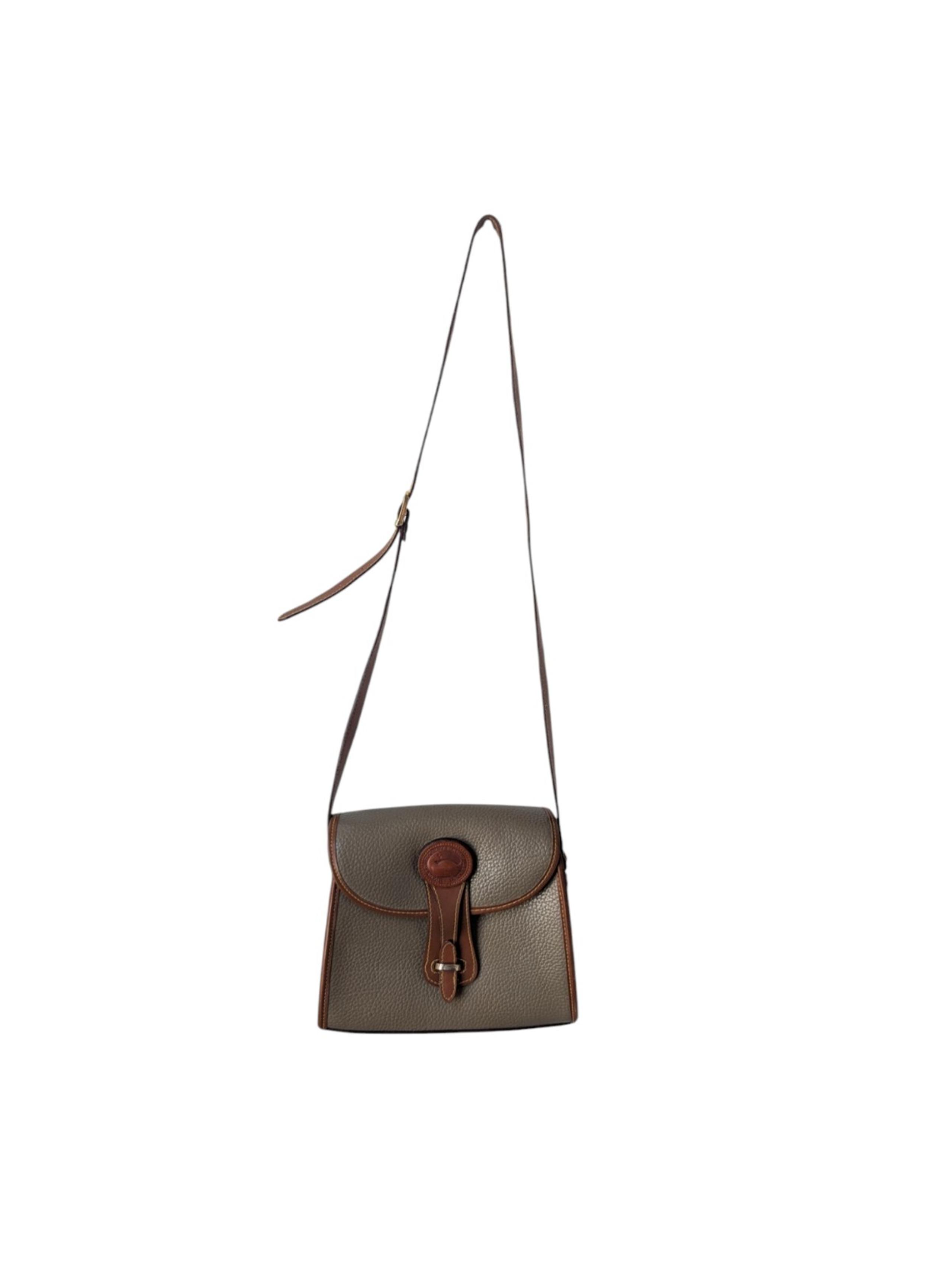 Dooney & Bourke Essex Crossbody Bag Grey Leather Vintage Dooney & Bourke