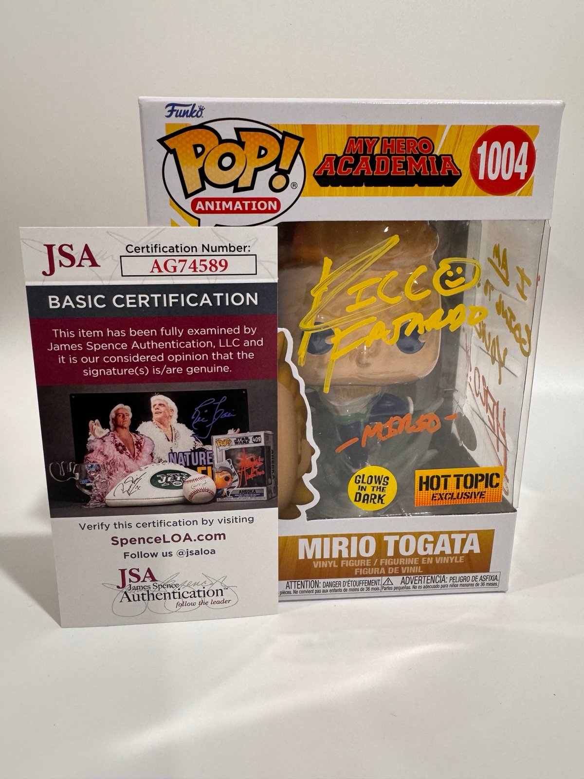 Funko Pop: Mirio Togata (Glow) Autographed By Ricco Fajardo