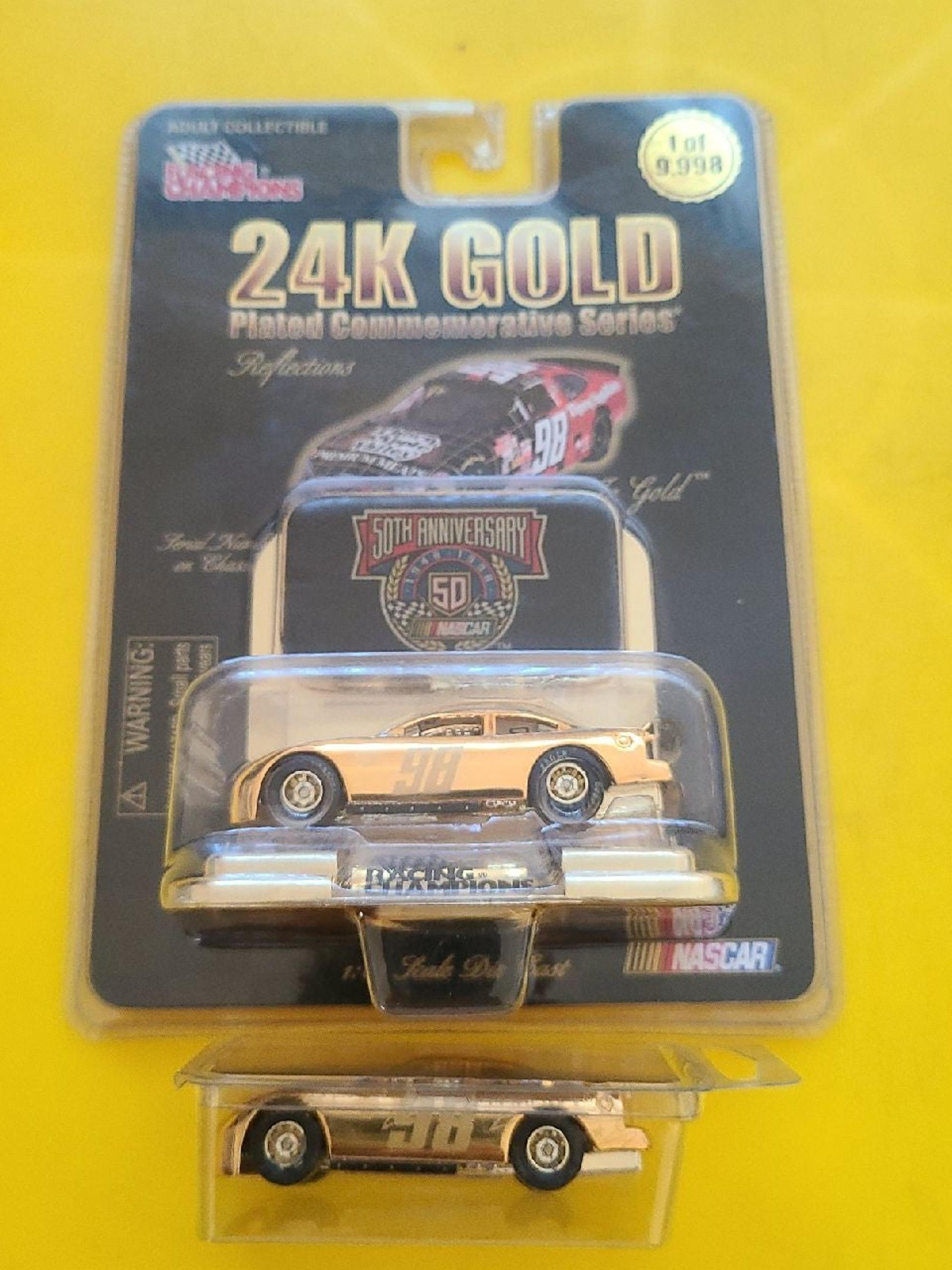 1998 Nascar 24K gold plated diecast car