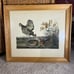 Vintage Audubon pinnated grouse art print plate 186 custom framed birds nature