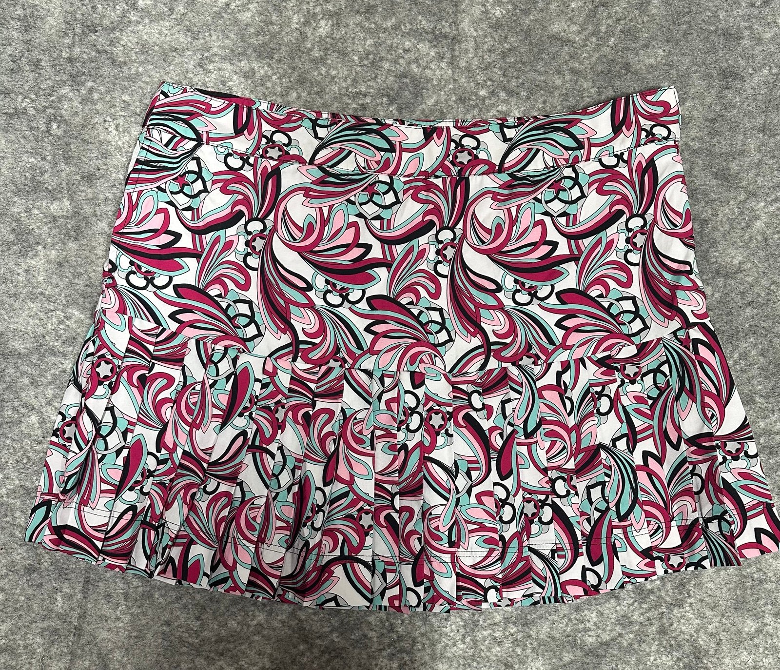 Zelos Skort Womens 16 Golf Pink Purple Tennis Pleated Shorts Pickleball Floral
