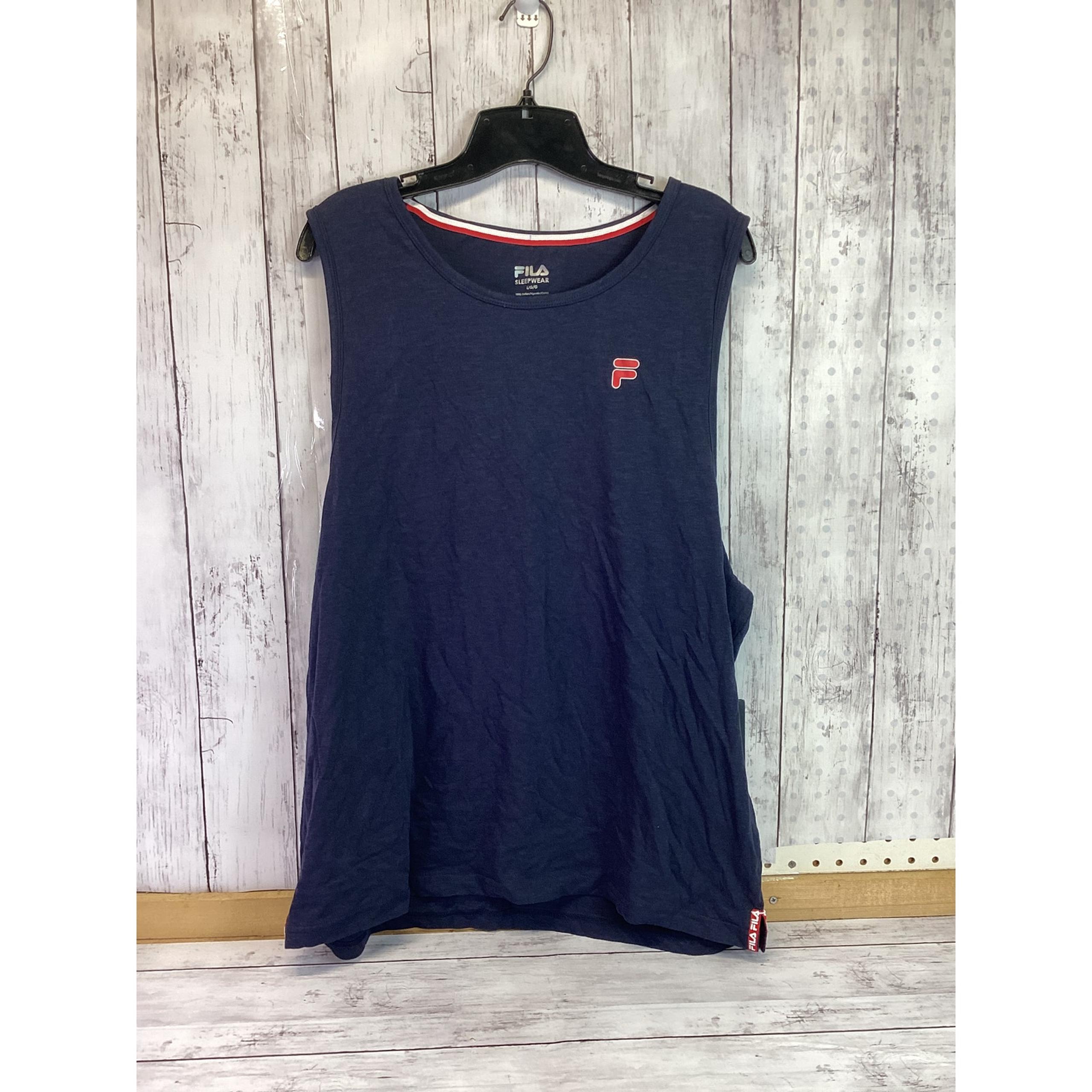 Fila Women Navy Blue Super Soft Touch Sleep Tank Top New