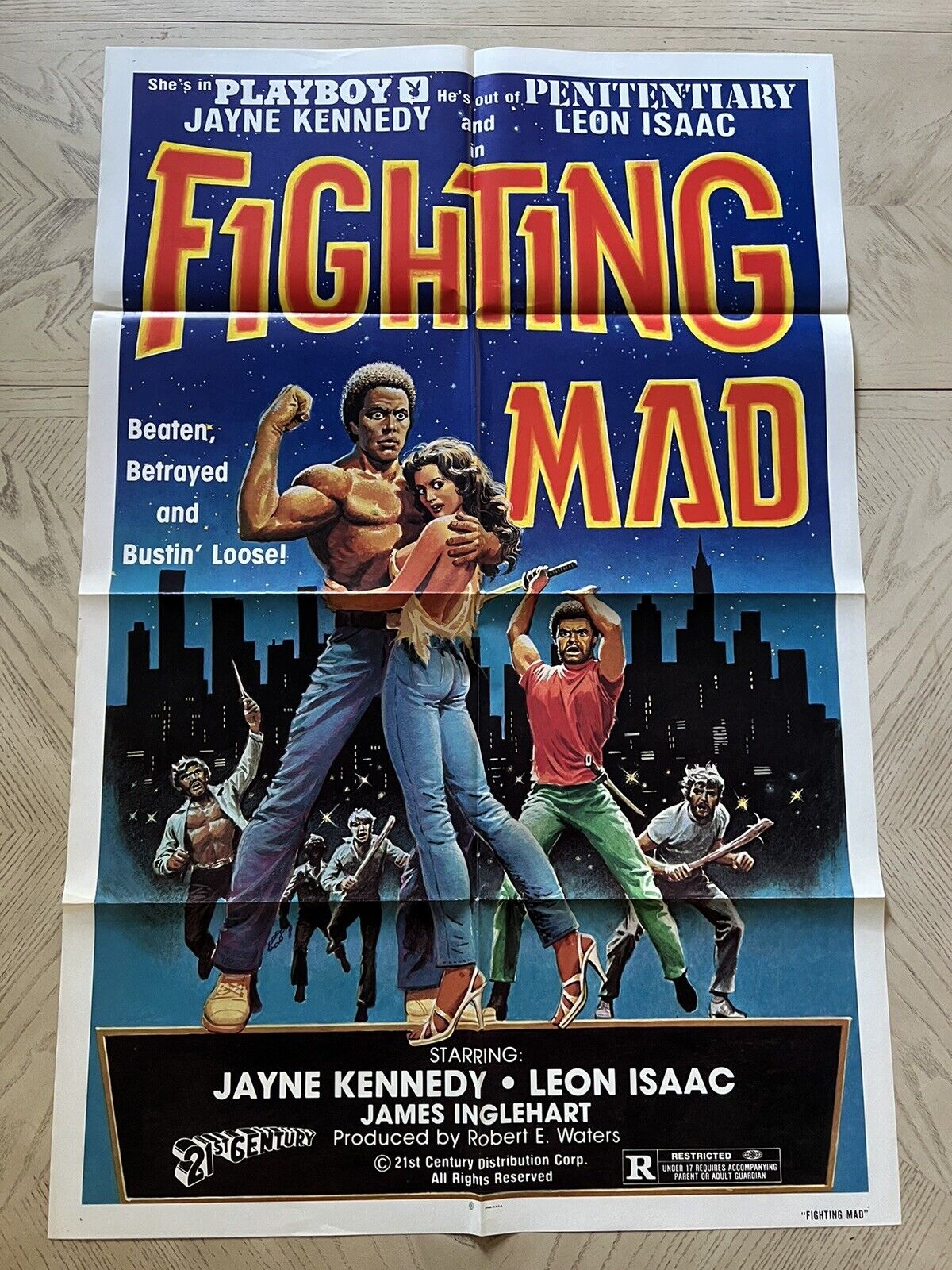 Fighting Mad (1978) One Sheet Movie Poster - Blaxploitation - Folded Read