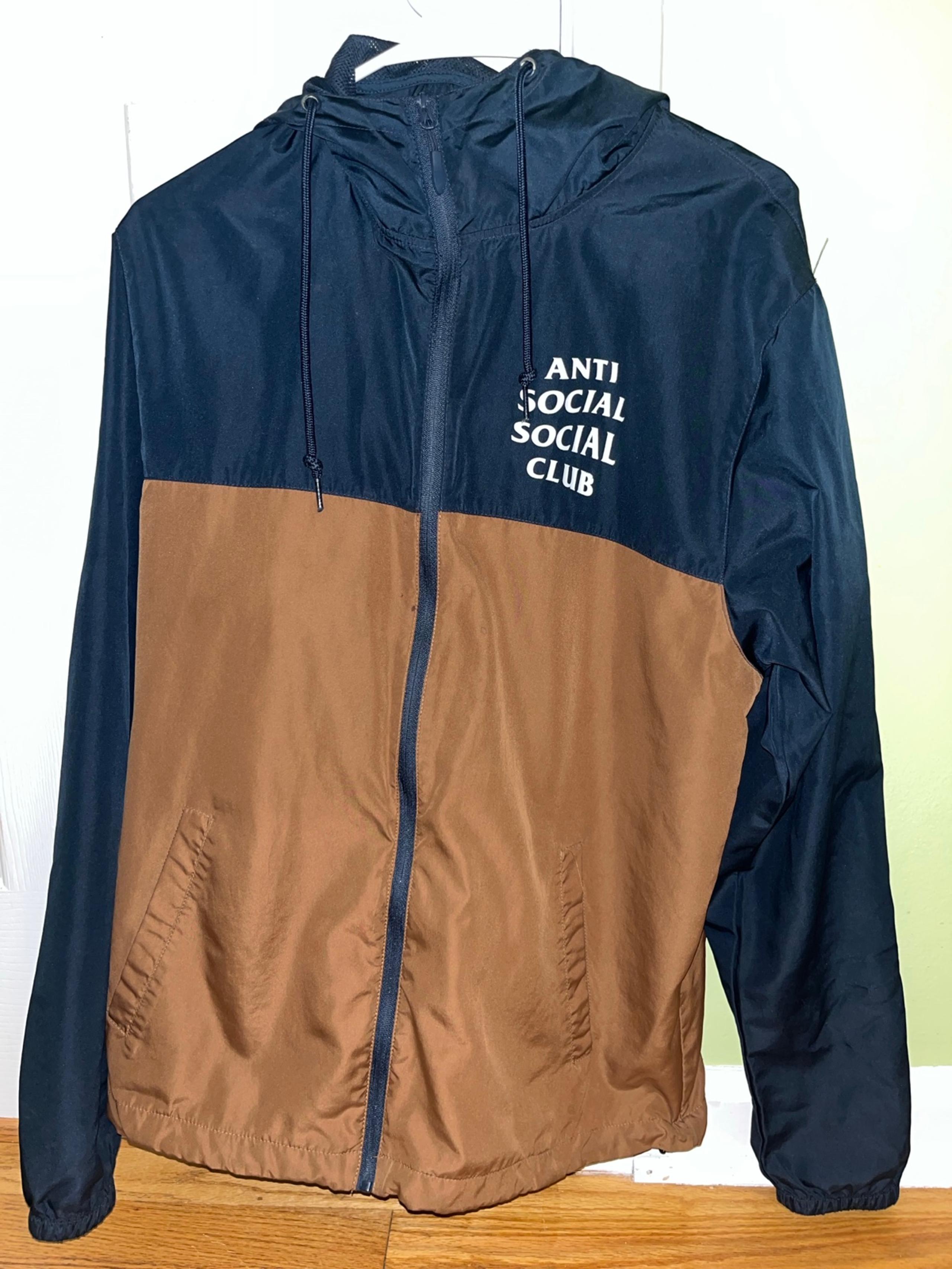 Anti Social Social Club Windbreaker Naruto Blue Brown Size L