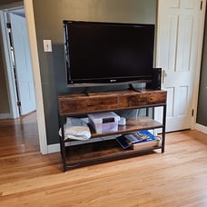 NEW 47 Inches Inch TV Stand with Drawers, Vintage Brown