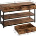NEW 47 Inches Inch TV Stand with Drawers, Vintage Brown