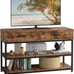 NEW 47 Inches Inch TV Stand with Drawers, Vintage Brown