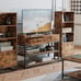 NEW 47 Inches Inch TV Stand with Drawers, Vintage Brown