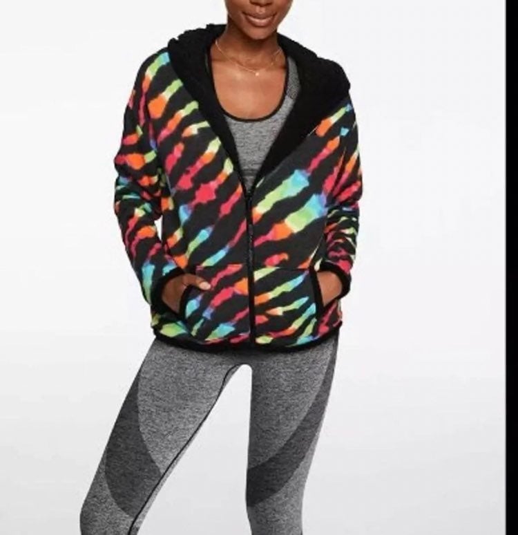 Pink victoria secret reversible sweater