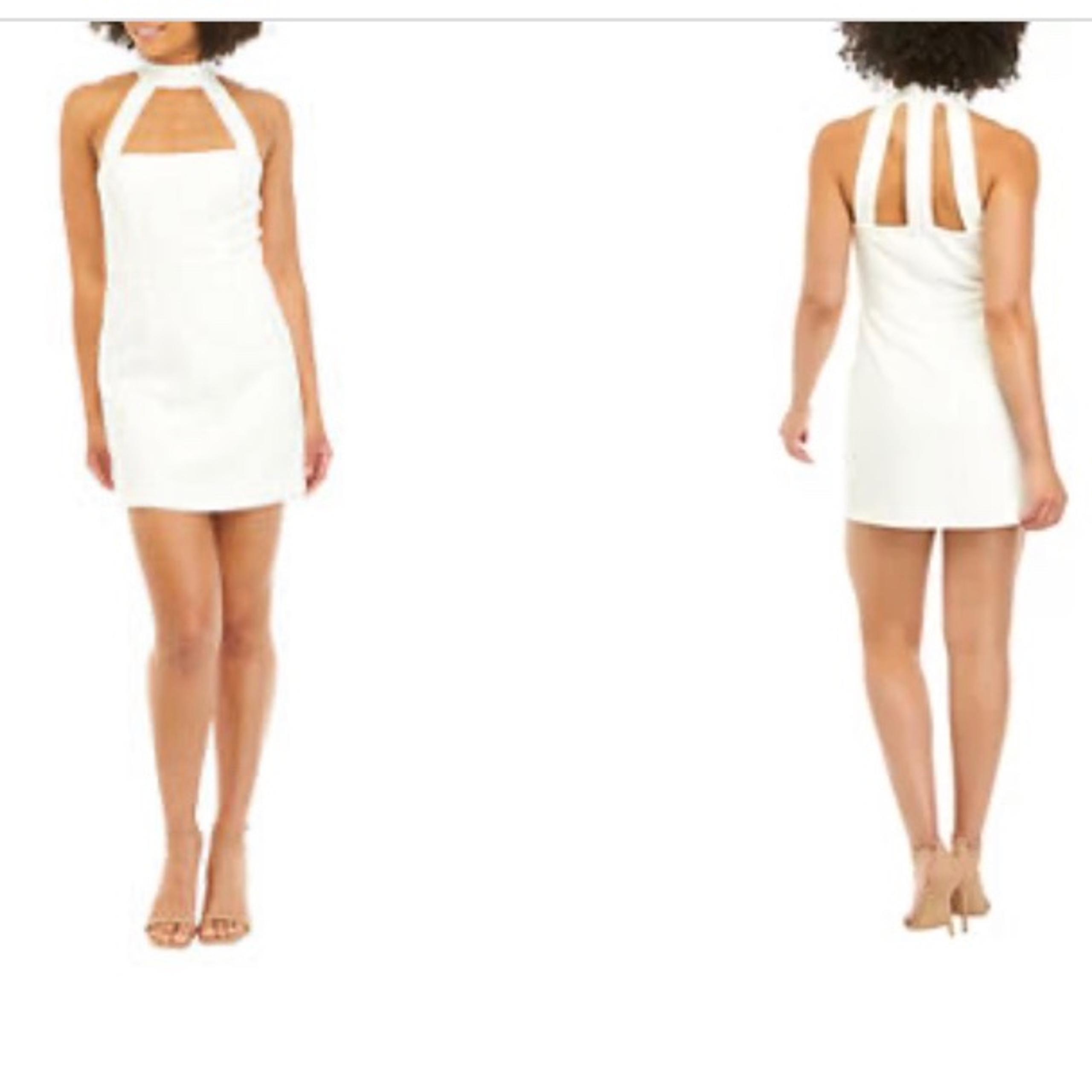 French Connection Whisper Cutout Halter Neck Dress