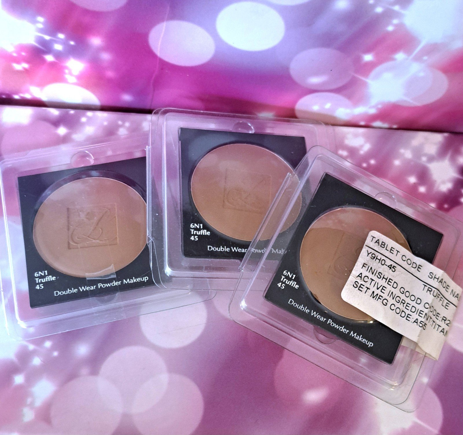 LOT × 3 Estee Lauder Double Wear Powder Makeup foundation REFILL Truffle 6N1