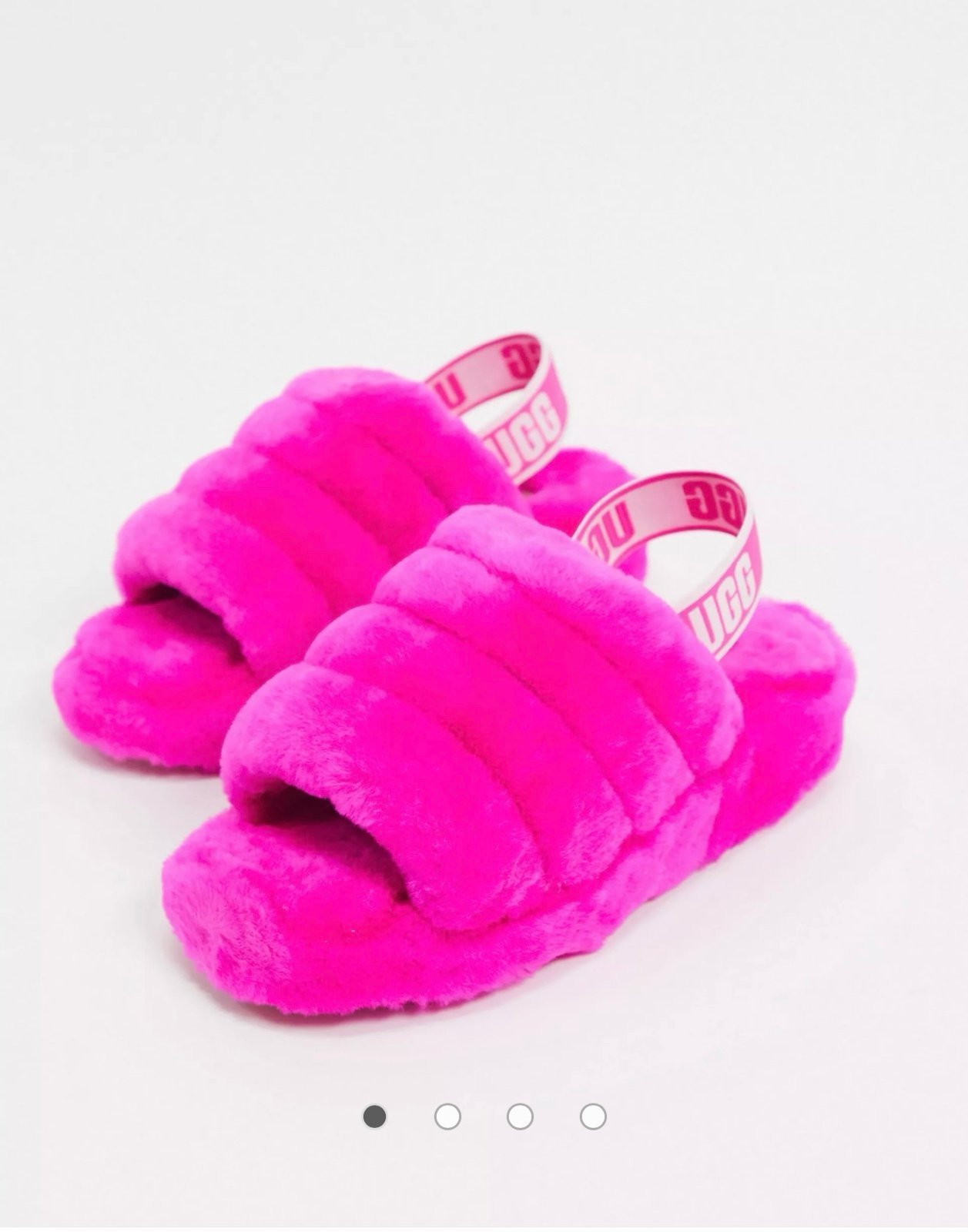 UGG Fluff Yeah slide slippers in hot pink.