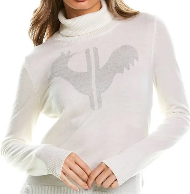 Rossignol Women's Classique Roll Neck Sweater - Medium - cream - NEW
