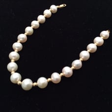 14k REAL Gold Fresh Water 8 mm Pearl Bracelet