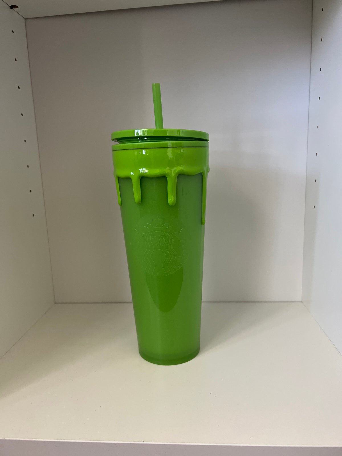 Starbucks Halloween 2023 Green Glow in the Dark Slime Drip Cup 24 Oz. Tumbler