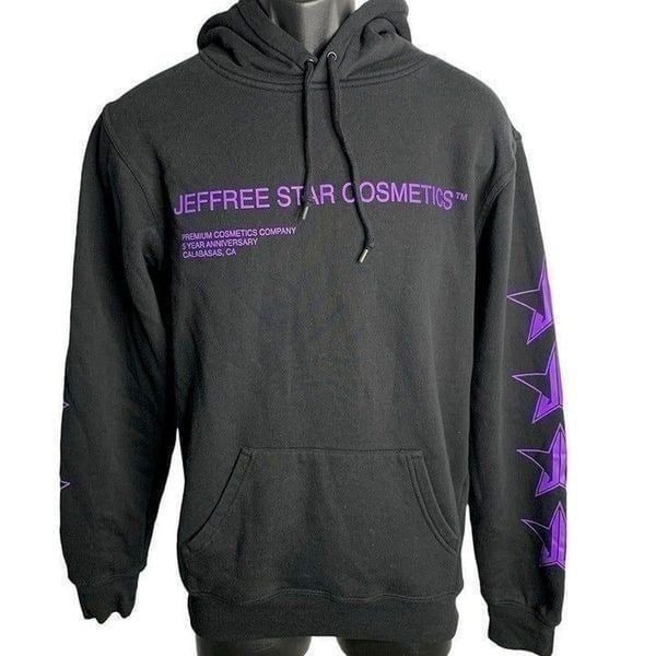 Jeffree Star Anniversary Hoodie Sweatshirt S Black Pullover Kangaroo Pocket