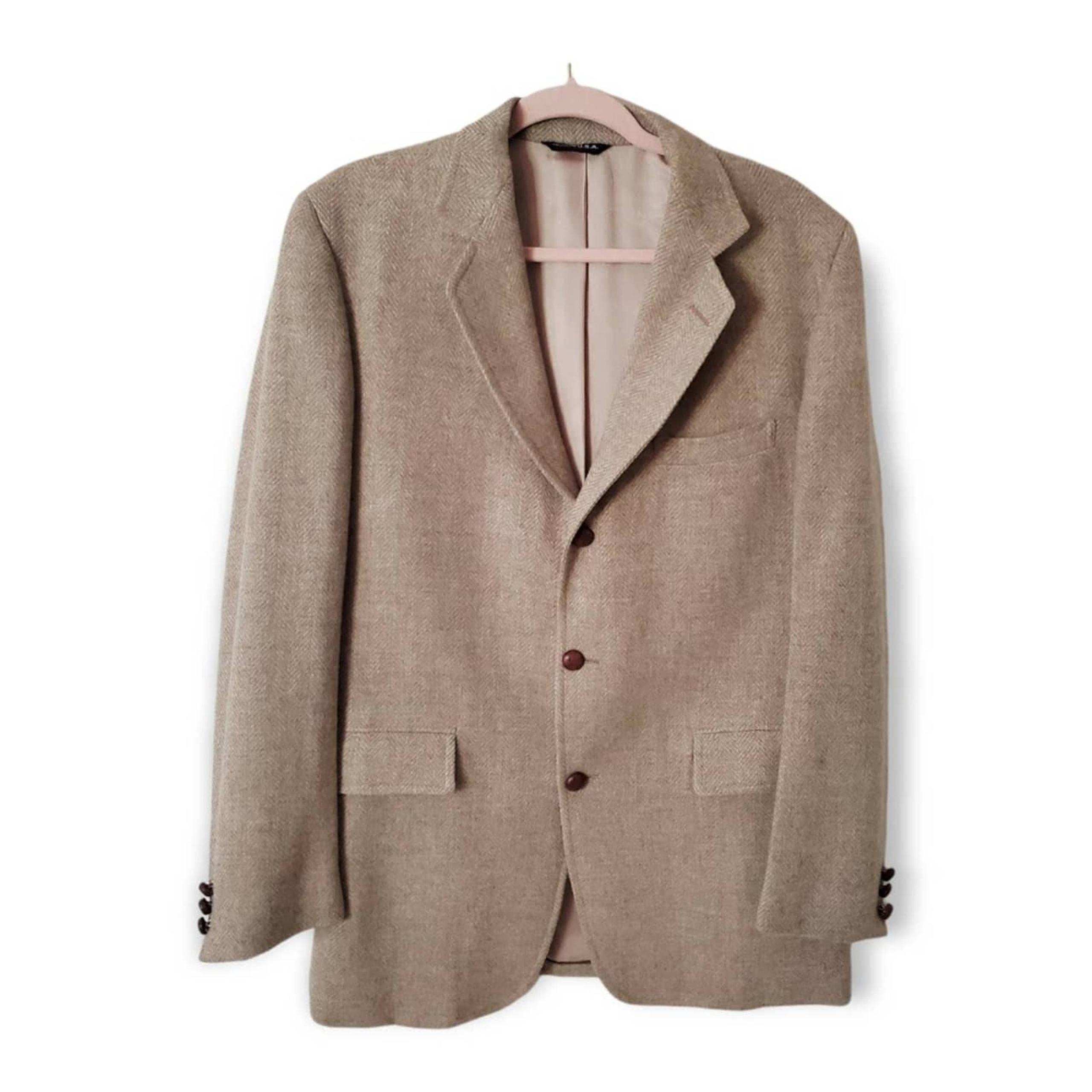 Vintage | American Made James Campion • Tan Wool Blazer Jacket
