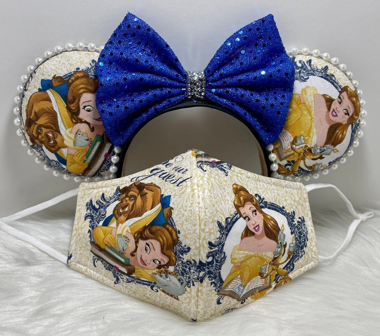 Belle Beauty and the Beast ears mask