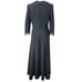 Borders at Balcony Long Dress, Ponchi Fabric, 7/8 Sleeve, Pearl Detail, Size 36