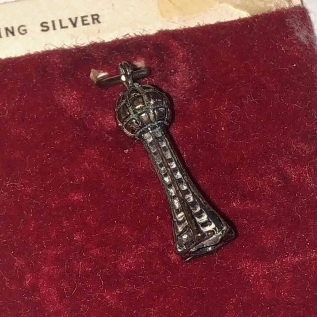 Space Needle Tower Sterling Silver Vintage New Collectible Charm