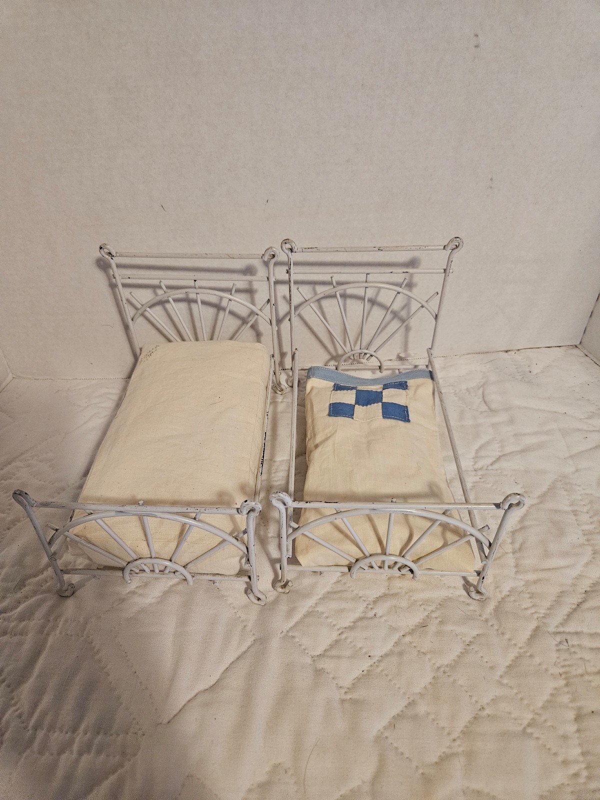 Vintage metal doll beds